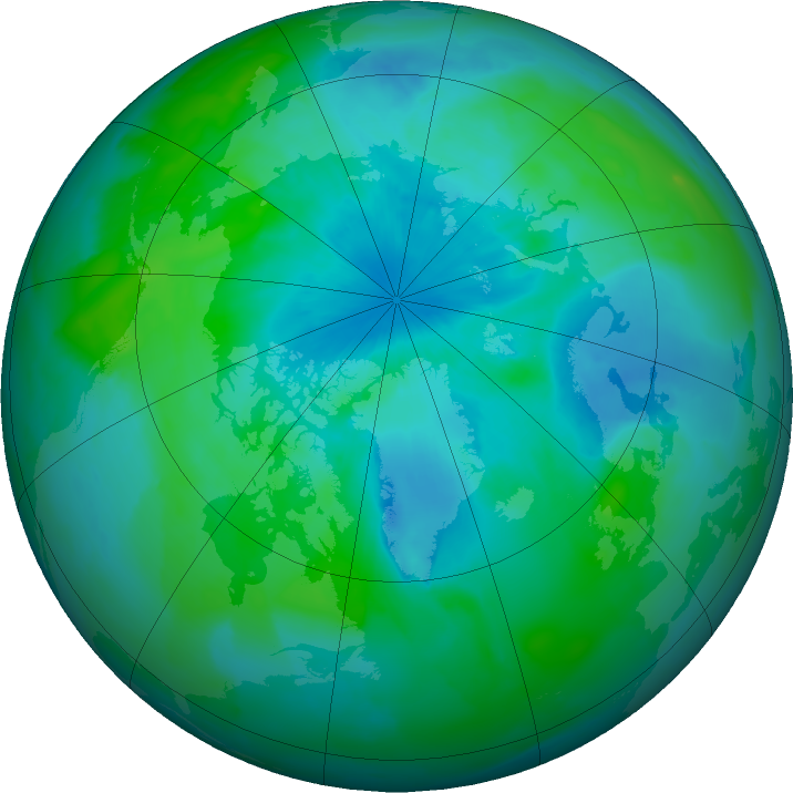Arctic ozone map for 28 August 2011